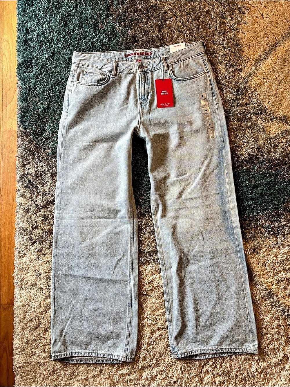 Lucky Brand Baggy Wide Leg Jeans Waist 14/32 R